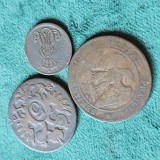 Austria , Germania , Franta - 3 kreuzer 1800 , 1 pfennig 1860 B , 10 centimes 1862 A