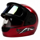 Casca moto/scuter Full face unisex, cu Viziera Dubla, FIXATO, marime universala 58-62cm, Rosu
