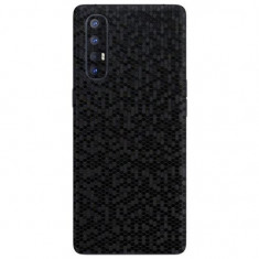 Set Folii Skin Acoperire 360 Compatibile cu Oppo Reno 3 Pro 5G (2 Buc) - ApcGsm Wraps HoneyComb Black