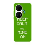 Husa compatibila cu Huawei P40 model Keep Calm and Mine on, Silicon, TPU, Viceversa, Transparent, Carcasa