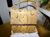 Poseta vintage 1954, sarpe original, cadou cercei si colier noi, Geanta mana, Piele