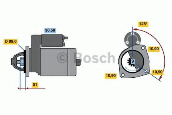 Starter MERCEDES VARIO platou / sasiu (1996 - 2016) BOSCH 0 986 017 240