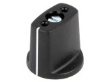 Buton rotativ negru cu indicator ABS &Oslash;3mm &Oslash;16x16mm