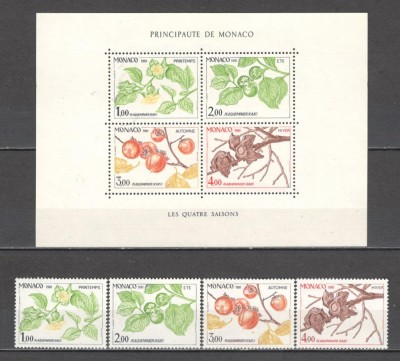 Monaco.1981 Cele 4 anotimpuri-Flori si fructe SM.642 foto