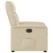 Fotoliu rabatabil electric, crem, material textil - 7