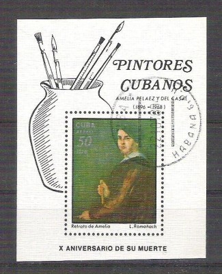 Cuba 1978 Paintings, perf. sheet, used AA.008 foto