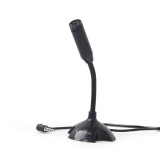 MICROFON GEMBIRD, suport tip &quot;picior&quot;, conector Jack 3.5 mm, negru, &quot;MIC-D-02&quot; (timbru verde 0.03 lei)