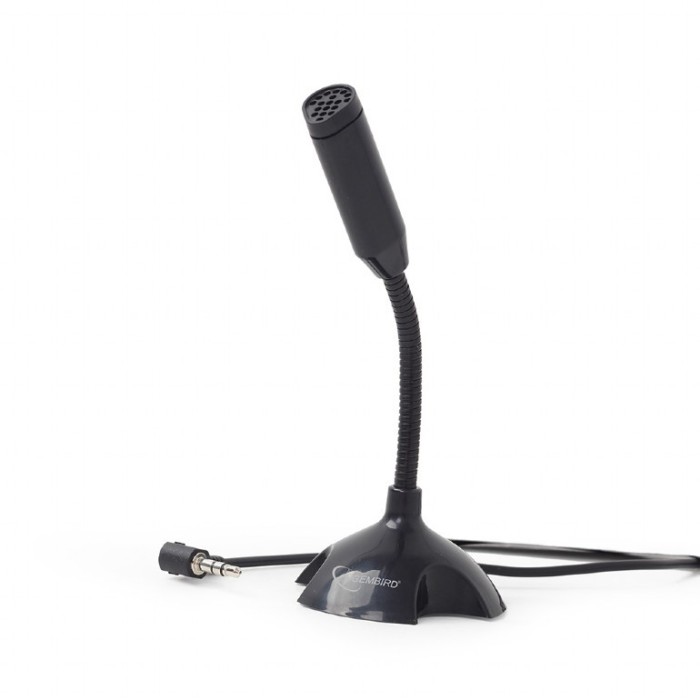 MICROFON GEMBIRD, suport tip &quot;picior&quot;, conector Jack 3.5 mm, negru, &quot;MIC-D-02&quot; (timbru verde 0.03 lei)