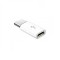 Adaptor Micro USB la USB de tip C, 23 x 10 x 5 mm, alb