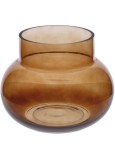 Cumpara ieftin Vaza flori sticla maro 21 x 20 cm