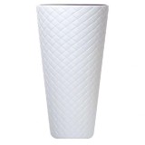 Cumpara ieftin Ghiveci flori decorativ slim Prosperplast MATUBA, 40x78 cm, 75L, plastic, alb, interior/exterior