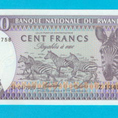 Rwanda 100 Francs 1989 'Zebre' UNC serie: Z 13454758