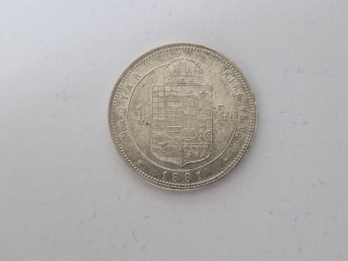 Ungaria 1 Forint 1881 Argint - Franz Iosef.