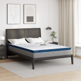 vidaXL Păturile pentru saltea cu ușă Alb și albastru 140 x 190 cm