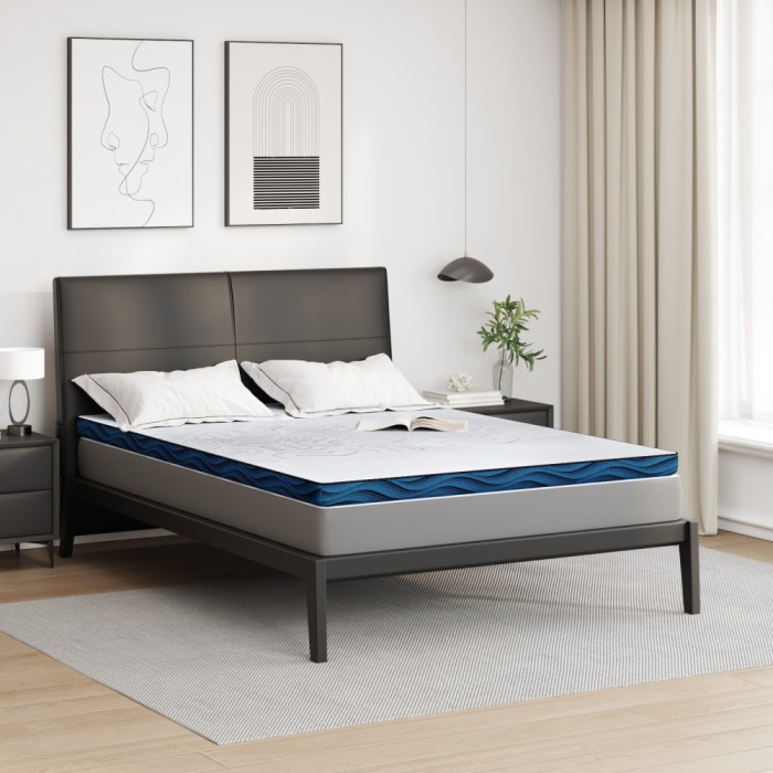 vidaXL Păturile pentru saltea Alb și albastru 140 x 200 cm