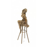 Doamna la bar-statueta bronz pe un soclu din marmura BJ-13, Nuduri