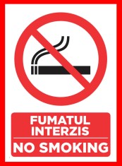 Placuta fumatul interzis no smoking foto