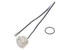 Comutator anti-vandalism verde 2 poziții SPST-NO 50mA 24V IP65