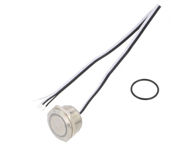Comutator anti-vandalism verde 2 poziții SPST-NO 50mA 24V IP65