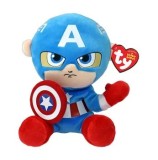 Cumpara ieftin Jucarie de plus Ty Beanie Babies - Captain America, 15 cm