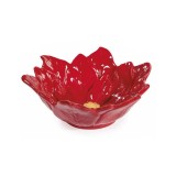 Bol Craciunita ceramica rosie galbena 17 x 15 x 6,5 H