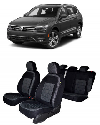 Set huse scaune dedicate VW TIGUAN 2016- 2022 (Bancheta fractionata + huse cotiere) foto