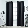 Draperii opace cu c&acirc;rlige, 2 buc., antracit, 140 x 225 cm