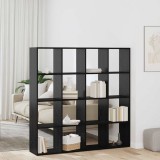 vidaXL Dulap pentru cărți Stejar negru 137.5 x 29 x 137.5 cm