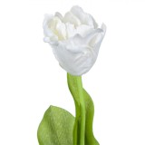 Floare Artificială, Lalea, 50cm, Culoare Albă, Material Plastic, Oem
