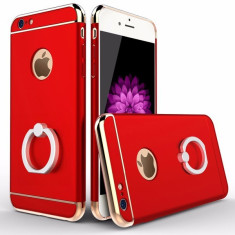 Husa Apple iPhone 8, Elegance Luxury 3in1 Ring Rosu