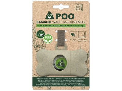 Dispenser pungi igienice Biodegradabile POO BAMBOO M-PETS AnimaPet MegaFood foto