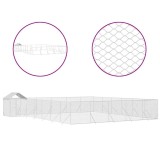 Cumpara ieftin Padoc exterior cu acoperis argintiu 12x12x2,5 m otel galvanizat