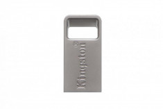 Usb Flash Drive Kingston 128GB DataTraveler Micro 3.1, USB 3.1, 100MB/s read, 15MB/s write, metal foto