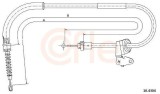 Cablu frana de parcare Mini Mini Motor Cooper, Cooper S, John Cooper Works, One, One D, Works, parte montare dreapta, lungime 1435/1294 mm, OE