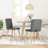 Gossi scaune de sufragerie, 2 buc., gri inchis, material textil