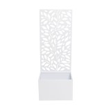 Cumpara ieftin Jardiniera fier alb 30 x 22 x 80 cm