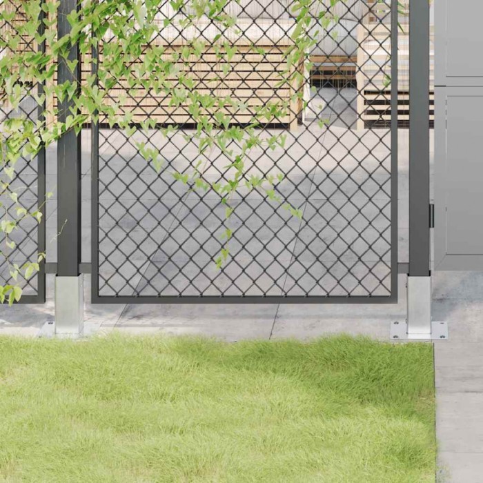 vidaXL Baze st&acirc;lp pătrate 12 buc Argintiu 71x71 mm Oțel galvanizat