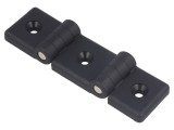 Balama tehnopolimer neagră 124mm x 36mm pentru profile