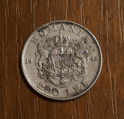200 lei 1942, Mihai I, Romania, argint foto