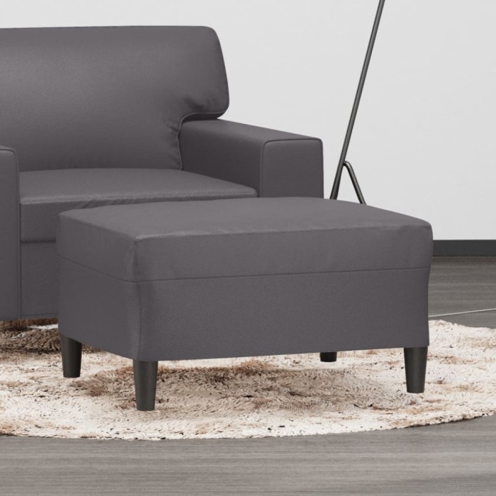 vidaXL Taburet, gri, 70x55x41 cm, piele ecologică