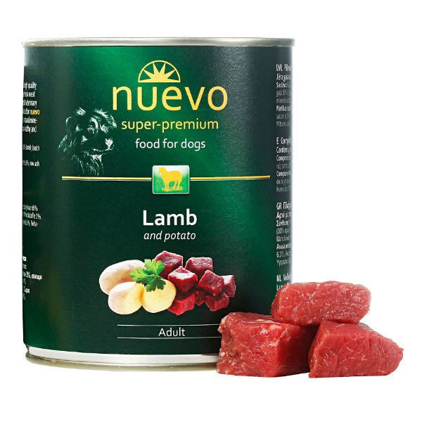 Conservă NUEVO DOG Adult Lamb &amp;amp; Potato 800 g