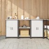 Set de depozitare pentru bucătărie 3 pcs Alb 180 x 50 x 92 cm