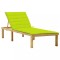 vidaXL Șezlong cu pernă verde aprins, lemn de pin tratat 3065860