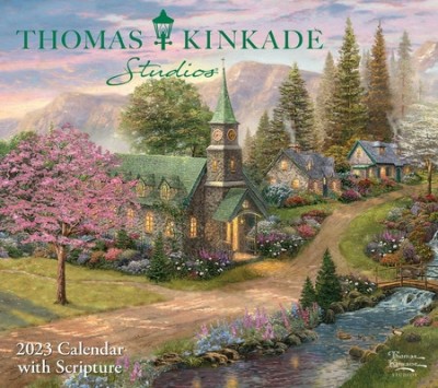 Thomas Kinkade Studios 2023 Deluxe Wall Calendar with Scripture foto