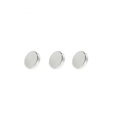 Set 3 magneti foarte puternici, gri, disc, simplu, 7 mm X 2 mm