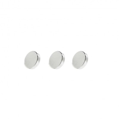 Set 3 magneti foarte puternici, gri, disc, simplu, 7 mm X 2 mm foto