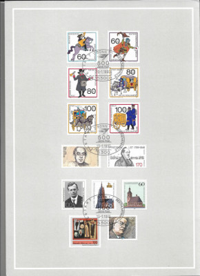 Germania FDC 1990 27 timbre aniversare 500 ani posta foto