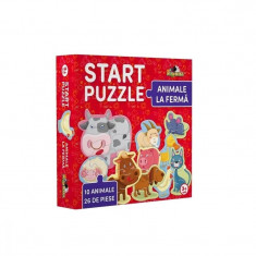 Puzzle 4 in 1 cu tematica animale de ferma, 26 de piese, Noriel foto