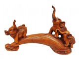 Cumpara ieftin Statueta Decorativa Familie Elefanti Maro 35cm Rasina Vintage Cadou Deosebit