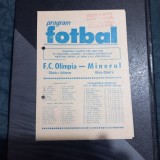 Program Olimpia SM - Minerul Ilba Seini